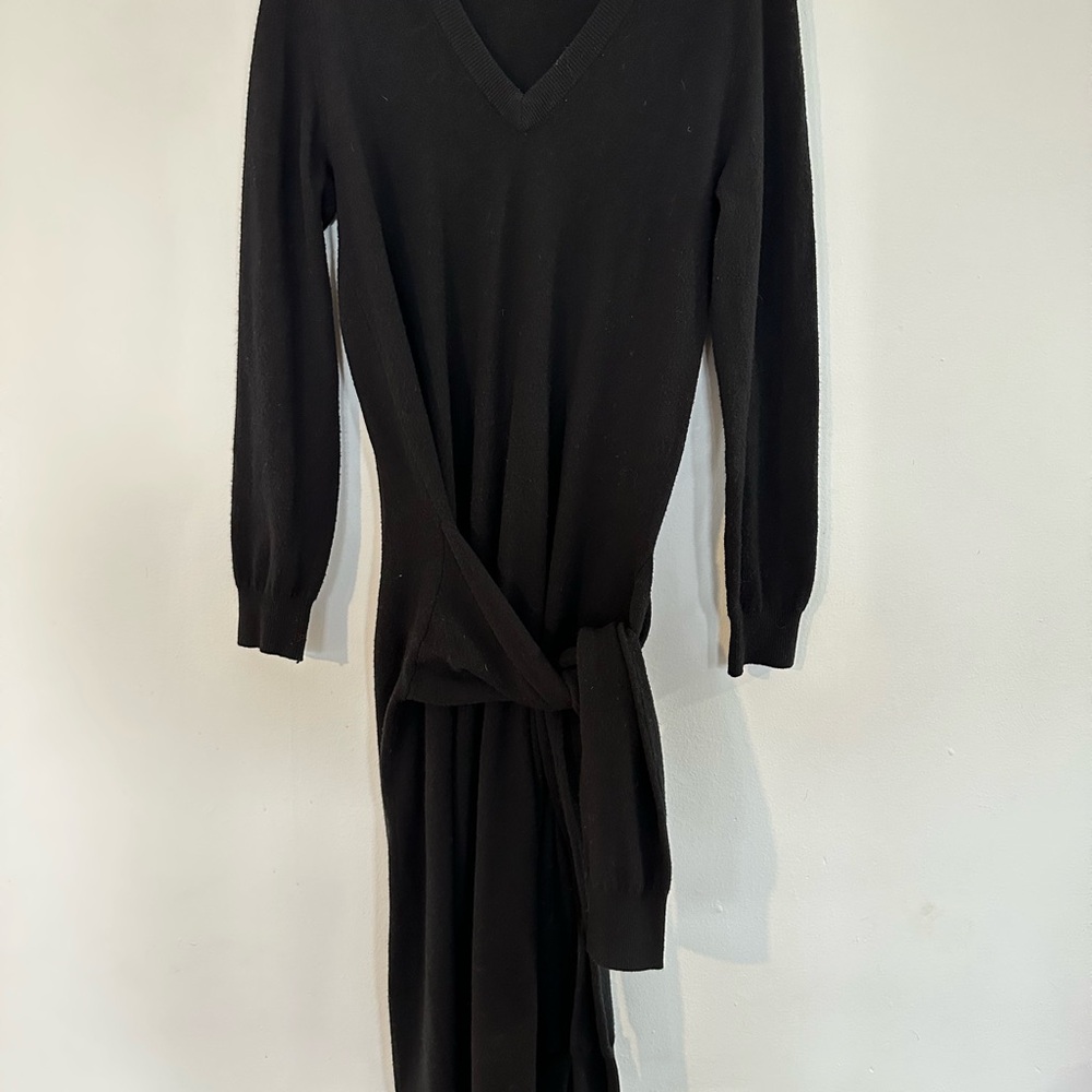 Elegant Black V-Neck Dress